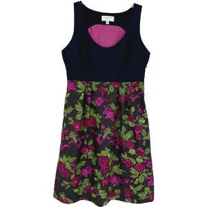 Anthropologie Moulinette Soeurs Dress Dinner For Two Black Floral Pockets Size 8